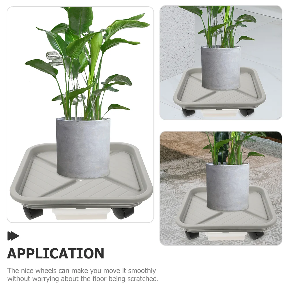 Мобильный цветочный горшок поднос для воды подставка растений колеса держатели