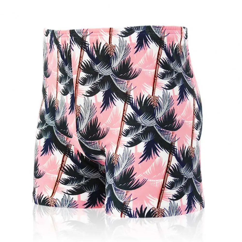 

Swimming Trunks Print Great Stitching Compact Coconut Tree Summer Trunks for Swimming Pool