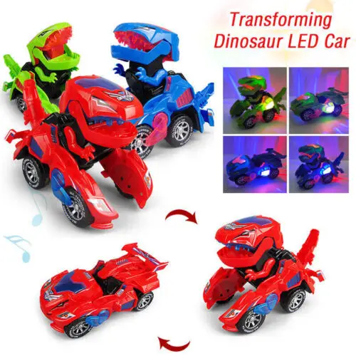 

Transforming Dinosaur Car Deformation Car Toys Inertial Sliding Dino Deformed Car Automatic Transform Toy Boys Girl Gifts Kid