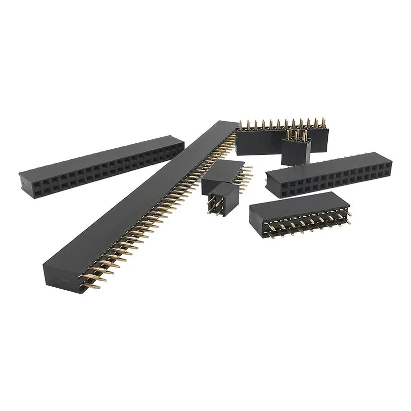 10Pcs 2.54mm 2X2P-40P Double Row Pin Header Female Connectors Straight PCB Socket Pinheader Strip |