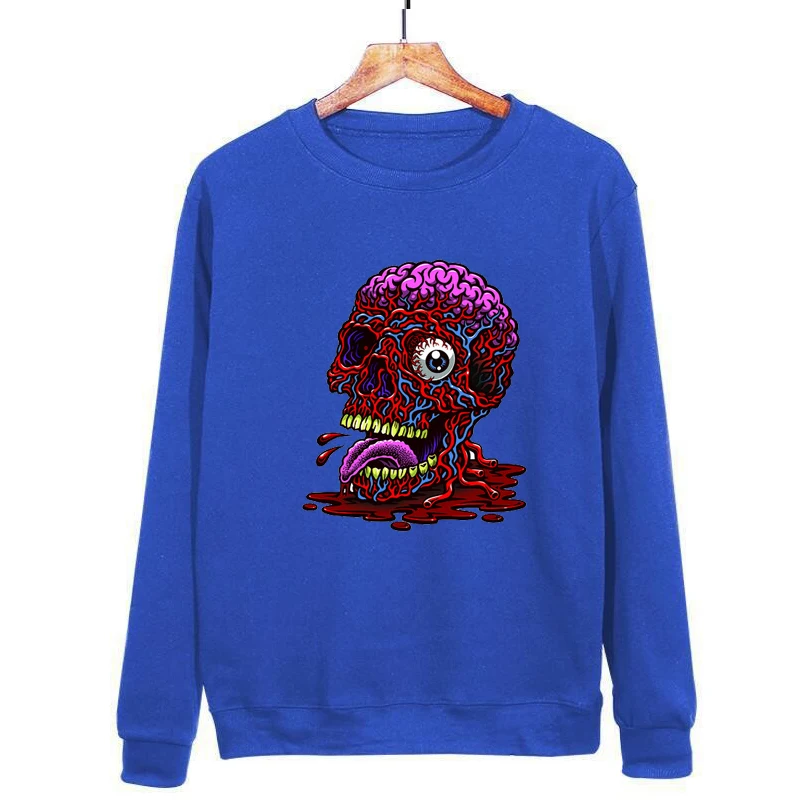 Vein Brain Hip-hop Unique Student Unisex Custom Pullover Pair Couple Tops Long Sleeve Top Cool Sweatshirts Street Fashion Style images - 6
