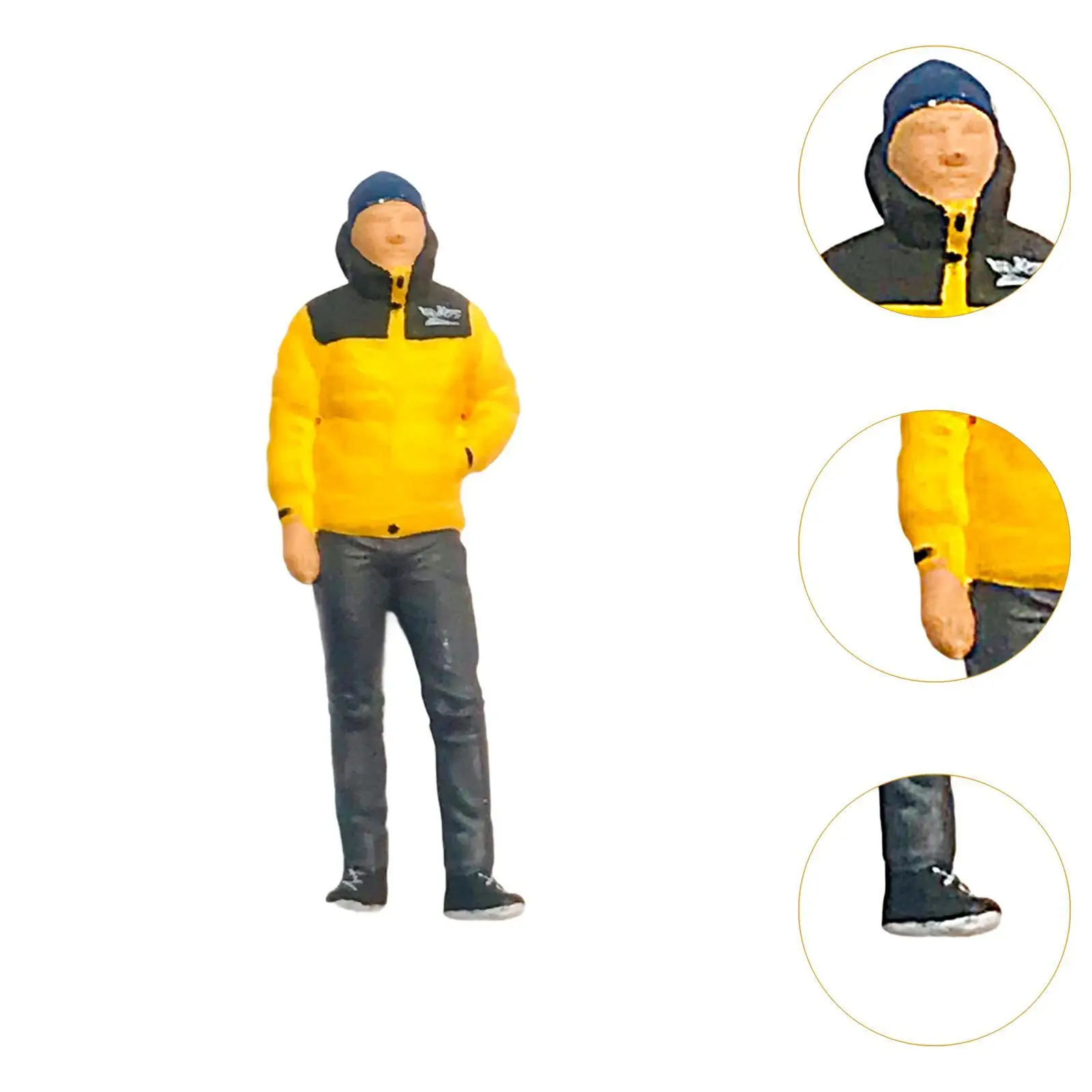 Ручная роспись 1/64 фигурки Диона уличные люди из смолы хобби миниатюрная сцена