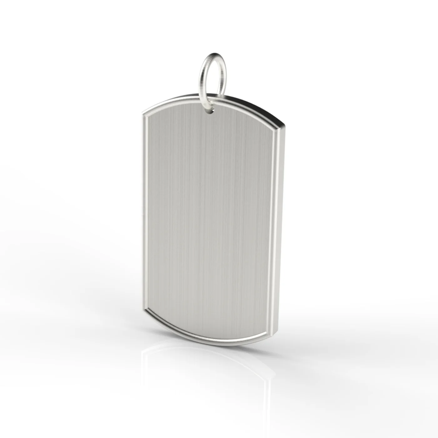 ZSHENG Custom Personalized Military Pendant 925 Sterling Silver Brushed Pattern Neutral Light Luxury Jewelry Gift