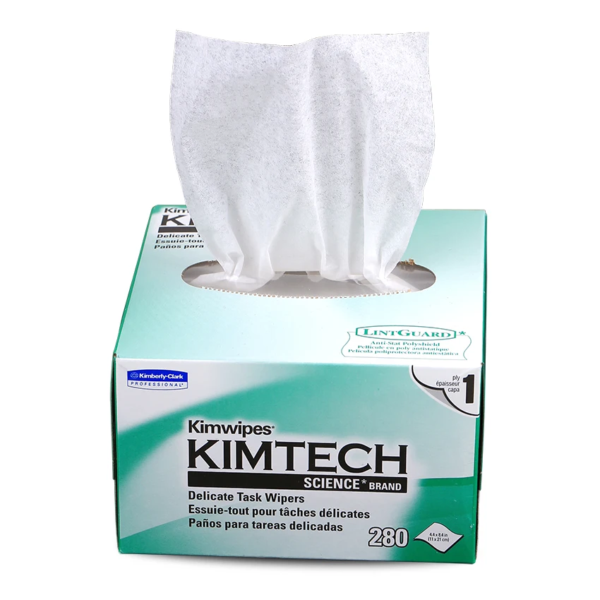 Optical Fiber End Face Wipe Paper 280 PCS/Pack Fiber Cleaning Paper Packes KIMTECH Dust-Free Paper Anti-Static Wipe