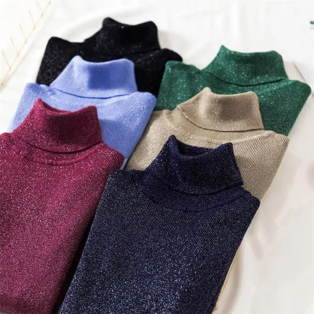 Блестящий женский свитер Новинка Осень-зима 2022 Модный мягкий восковой теплый