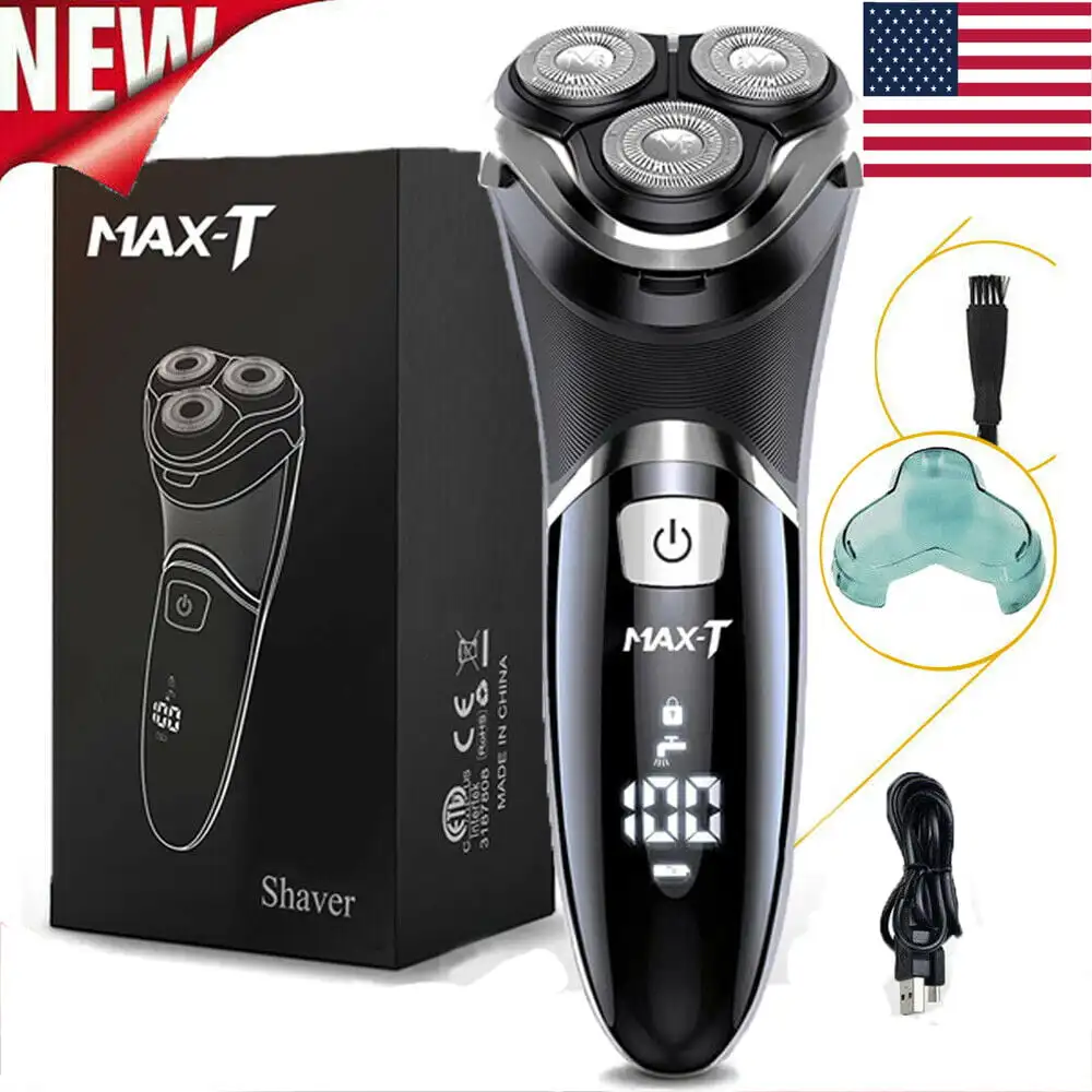 

for Men Rechargeable Wet & Dry Electric Shaver with Pop-Up Trimmer LED Display