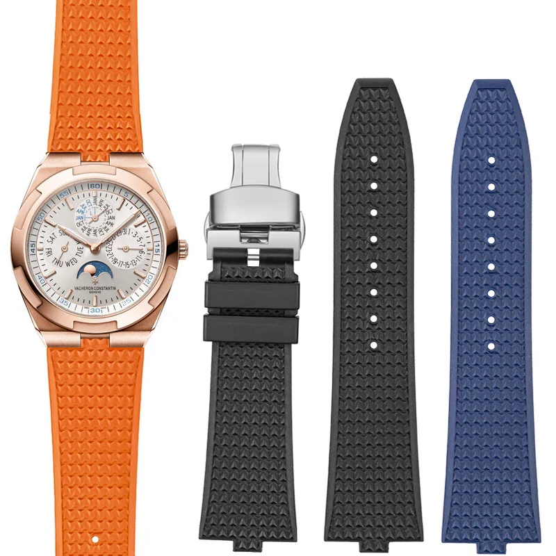 Купить Ремешок резиновый подходит для часов VC V-acheron Constentin 450 Cross Sea 4500V 5500v 7900v Series выпуклый отверстие 7 мм черный