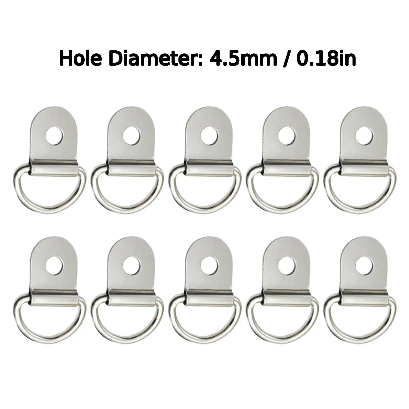 

10x D кольцевой анкер, кольца, аксессуары, тяговый крючок, прочное черное Крепежное кольцо для автомобиля, грузовика, фургона, лодки