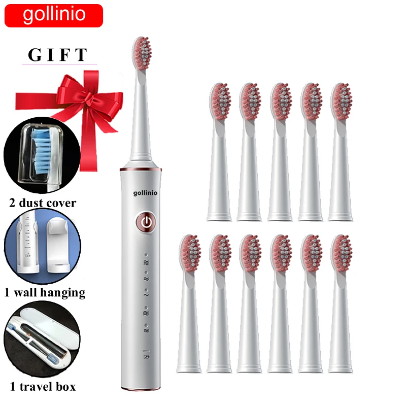 

Gollinio Electric Toothbrush Usb fast charging GL42B Sonic electr toothbrush Rechargeable prodent toothbrush Replacement Head