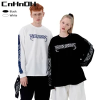 cnhnoh hiphop oversize fashion streetwear print long sleeve new arrival spring couple classic clothes