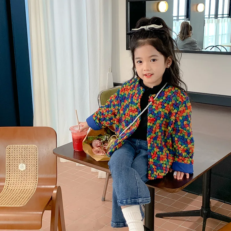 

Girl's coat children's 2022 autumn new children's autumn clothe small winter jacket
