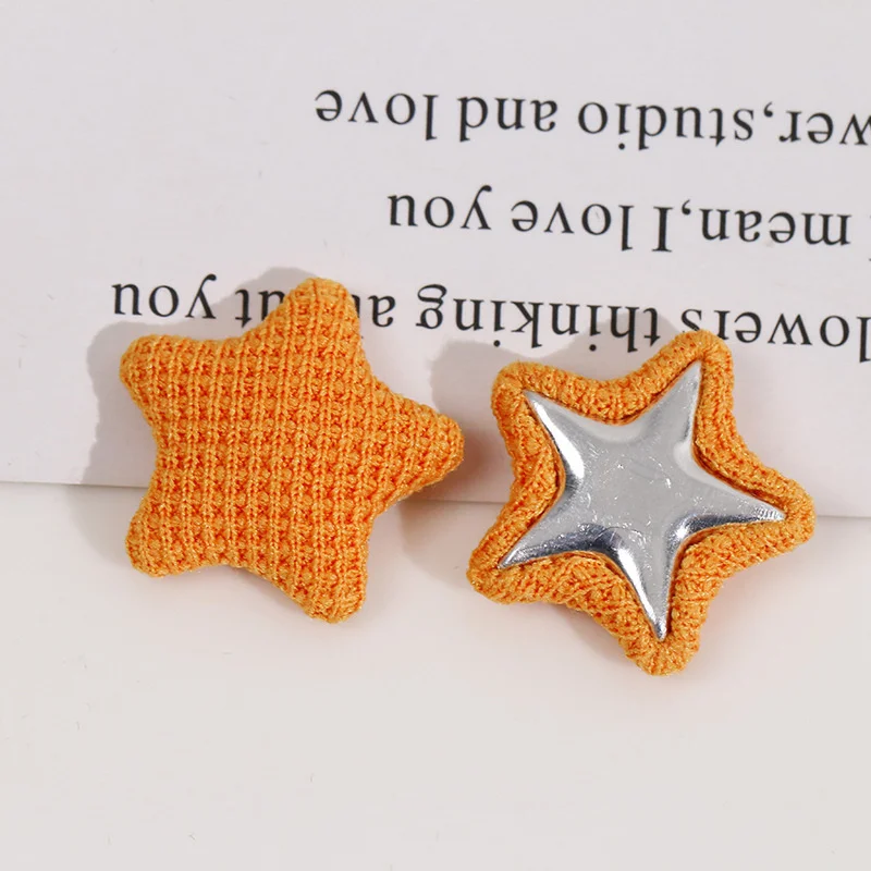 WFFNNKC 10 шт. цветных вязаных звезд украшения с плоской спинкой швейные пуговицы для
