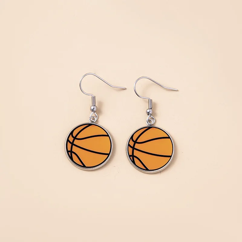 

Basketball Earring Glass Sport Student Fashion Funny Girl Women Jewelry Accessories Pendant Gift