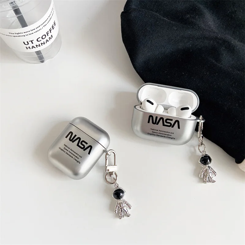 

Fashion Spaceman Matte Electroplated Case for AirPods Pro2 Airpod Pro 1 2 3 Bluetooth Earbuds Protective Earphone Case Cover