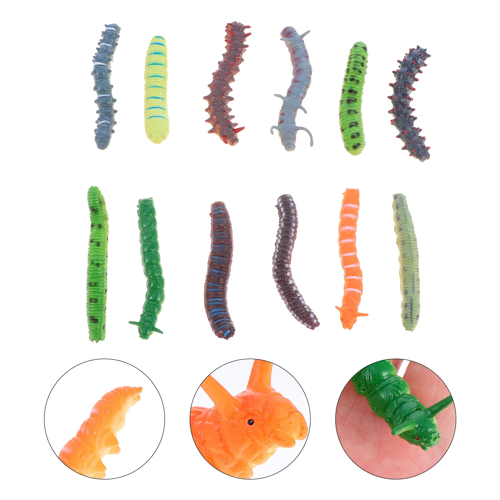 

12 Pcs Poppets Kids Prank Caterpillar Toy Children Toys Joke Realistic Figurine Insect Artificial