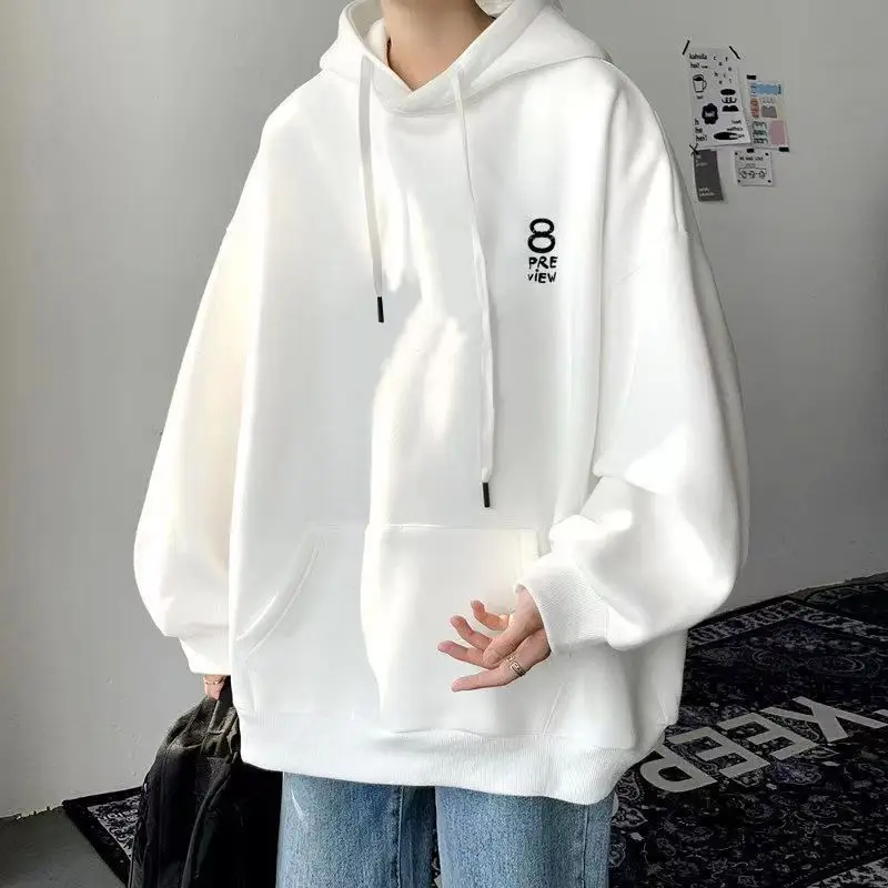 

Fall Winter SweatshirtsTracksuits New Y2K Polyester Long Sleeve Sweethearts High Quality Street Men Casual Hoodie Basic Sports