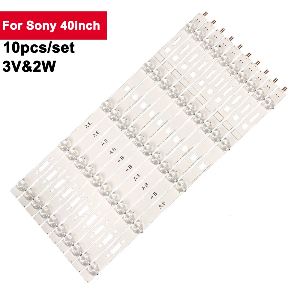 

10Pcs/Set 3V 2W TV LED Strip Lights For Sony 40inch NDSOEM A TYPE REV0.1 2013.04.19 5-Leds Bar Backlight KDL-40R452