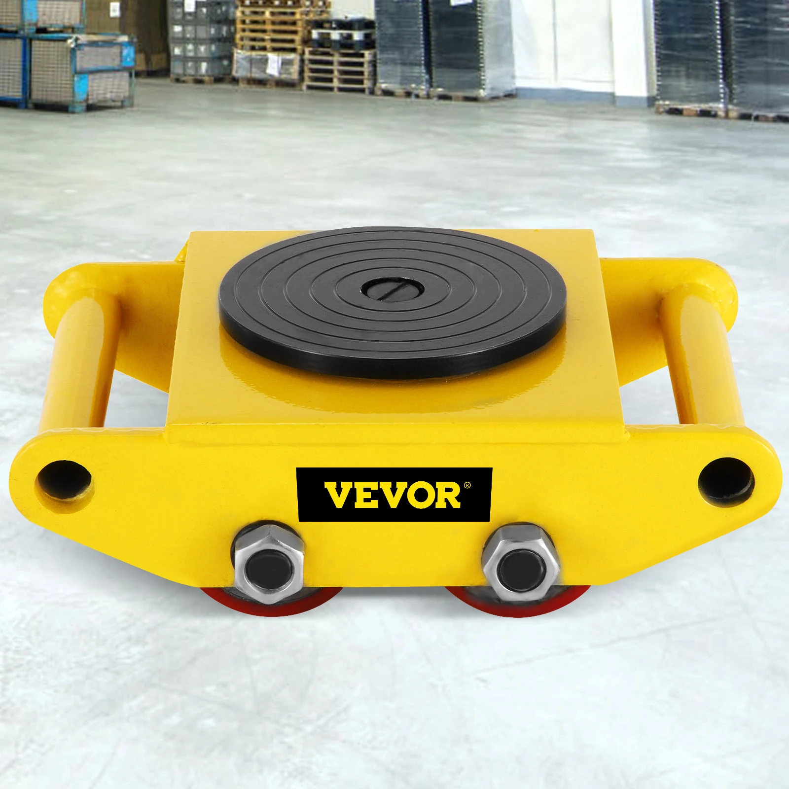 

VEVOR All-Steel Industrial Machinery Mover Pallet Trolley 6T Small Carrying Tank With 360 Degree Rotation for Transporting Cargo