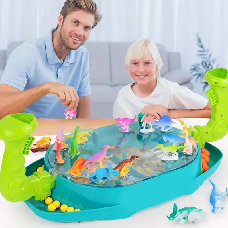 

Dinosaur Board Game Interactive Target Marble Toys For Two Players Bounce Game For Family Entertainment Funny Table Game For Kid