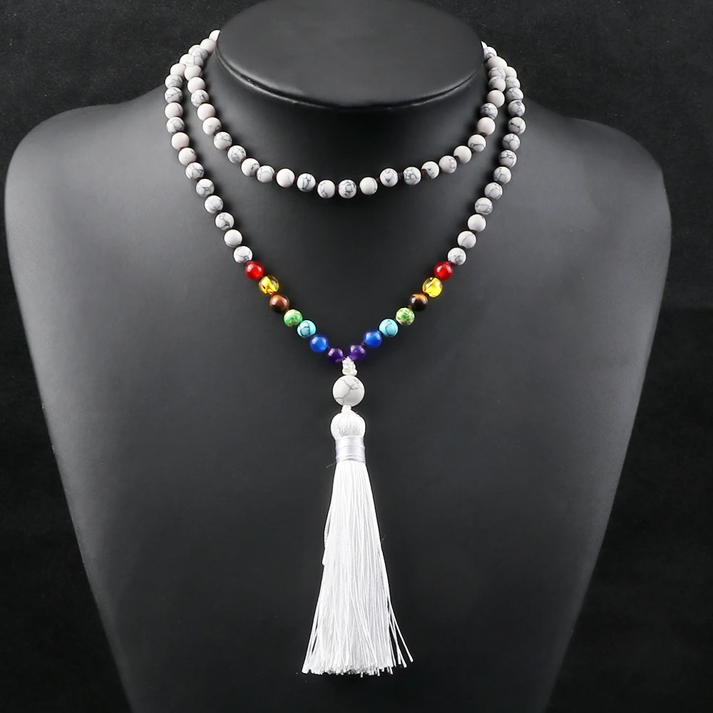Женское ожерелье с бусинами 7 Чакр рейки модное женское для йоги и медитации