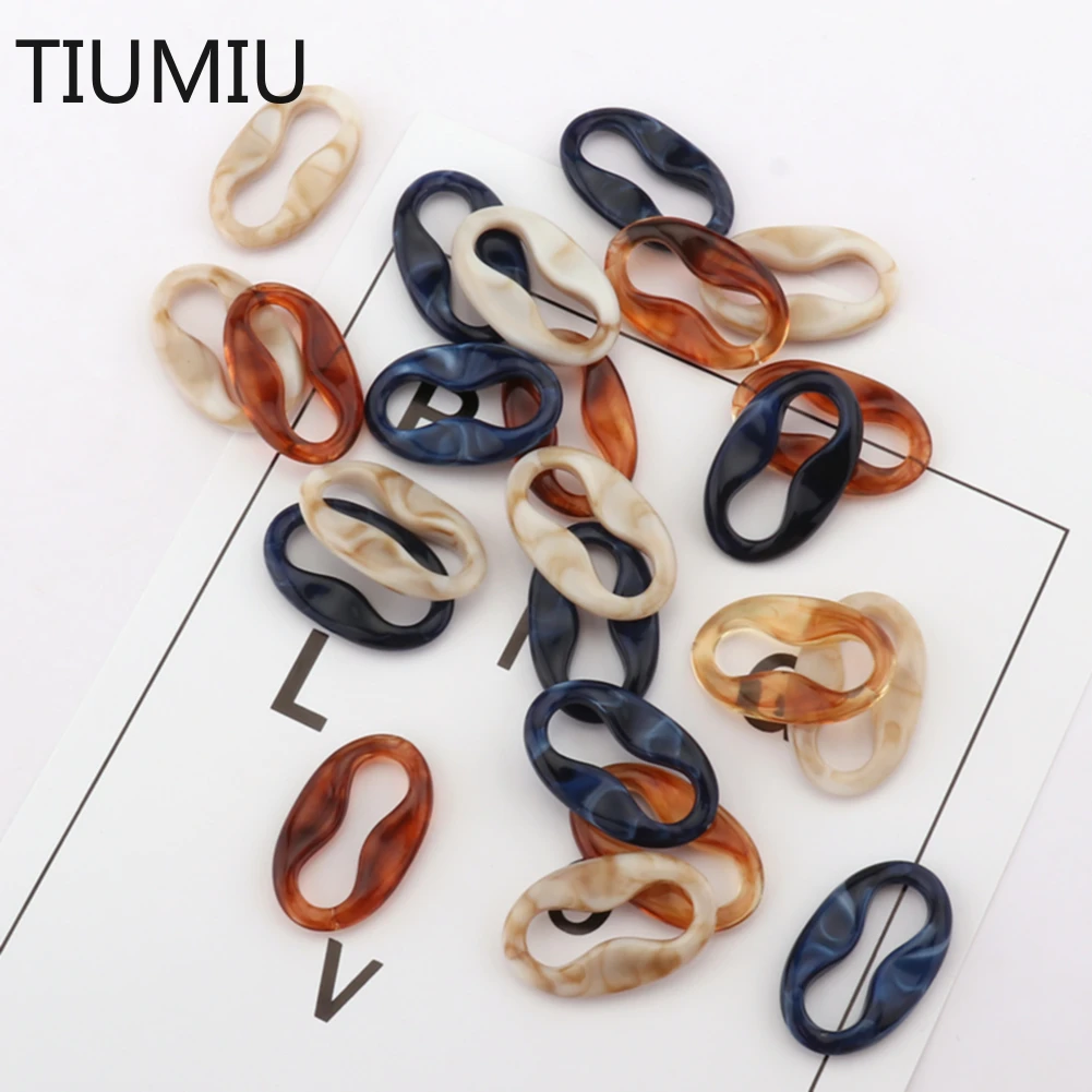 

10pcs, 20pcs Acrylic Resin Jewelry Accessories Buckle Handmade Chain All-match Accessory Chain DIY Acrylic Bag Accessories