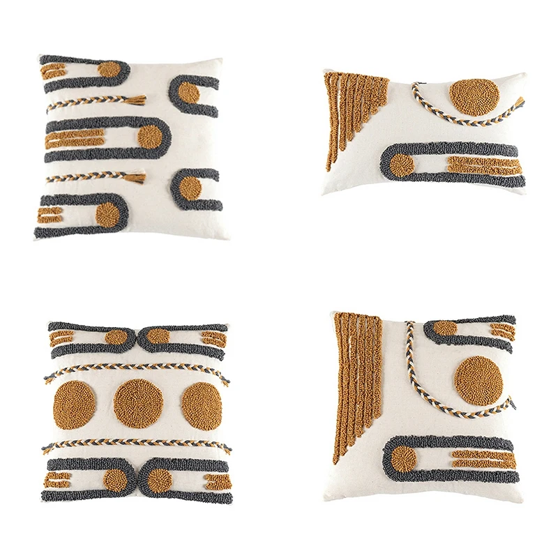 Наволочка в стиле бохо хлопковая наволочка для подушки кофейная петля стеганая
