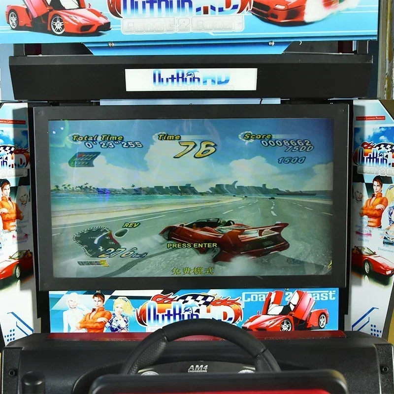 Outrun монетоприемник для взрослых симулятор вождения гоночные игры автомобилей