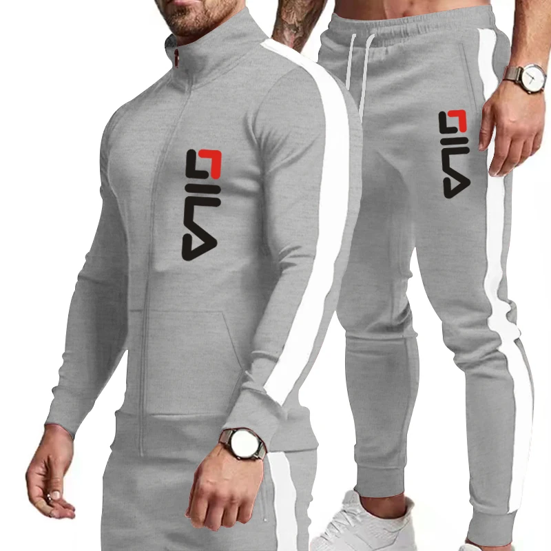 Spring and Autumn men's Clothing New men's Jogging Luxury Sweater Brand Suit men's Youth Fashion Leisure Sports Suit Zipper Spor