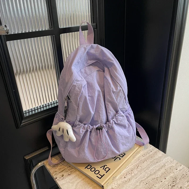 Повседневные однотонные модные рюкзаки с внутренним отделением большая