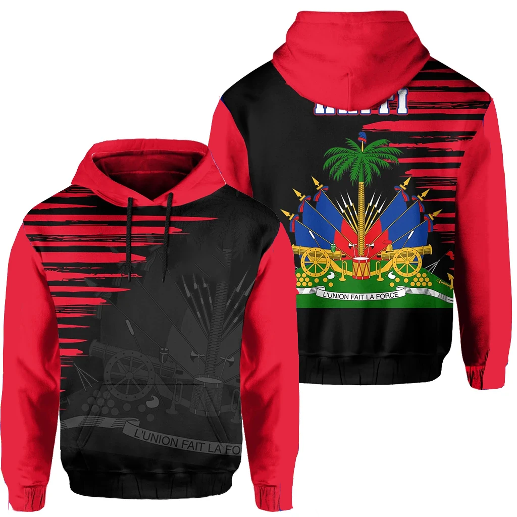 

Новейший пуловер с эмблемой страны флага Карибского моря Гаити остров Ретро для мужчин и женщин мужской тренировочный костюм уличная одежда с принтом 3Dprint Harajuku толстовки X7