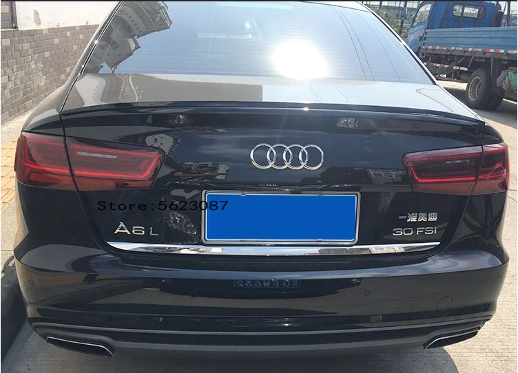A6 C7 Измененный задний спойлер типа S6 из ABS-пластика без покраски для Audi 2012 2013 2014 2015 2016 2017 2018 гг.