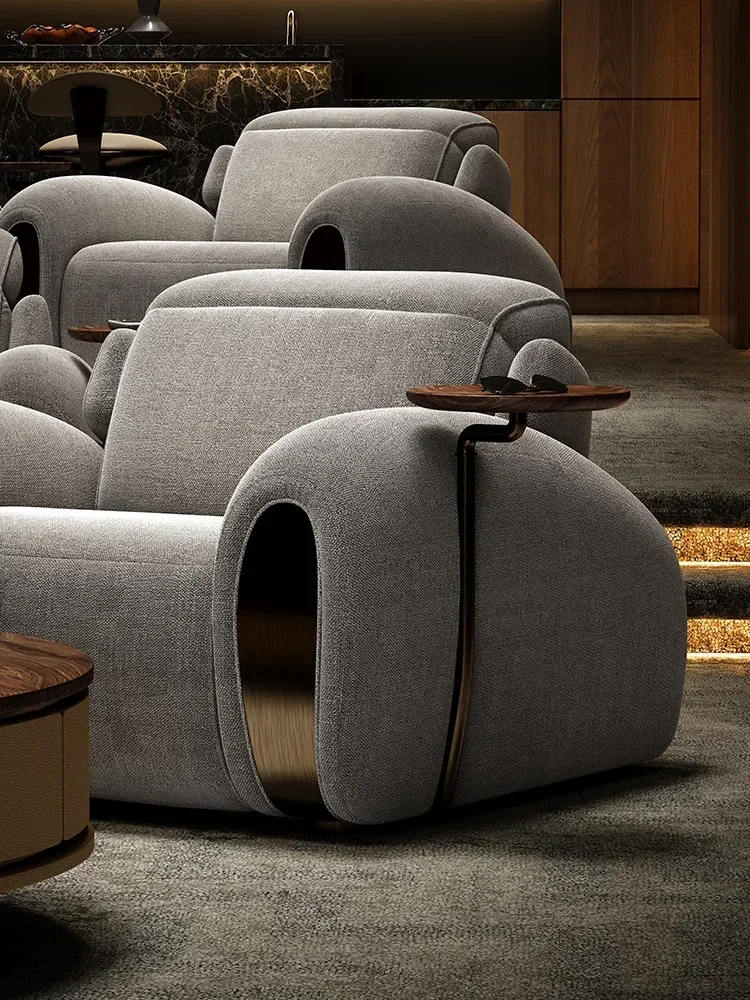 Italian audio-visual functional sofa villa whole house custom private cinema series light luxury fabric