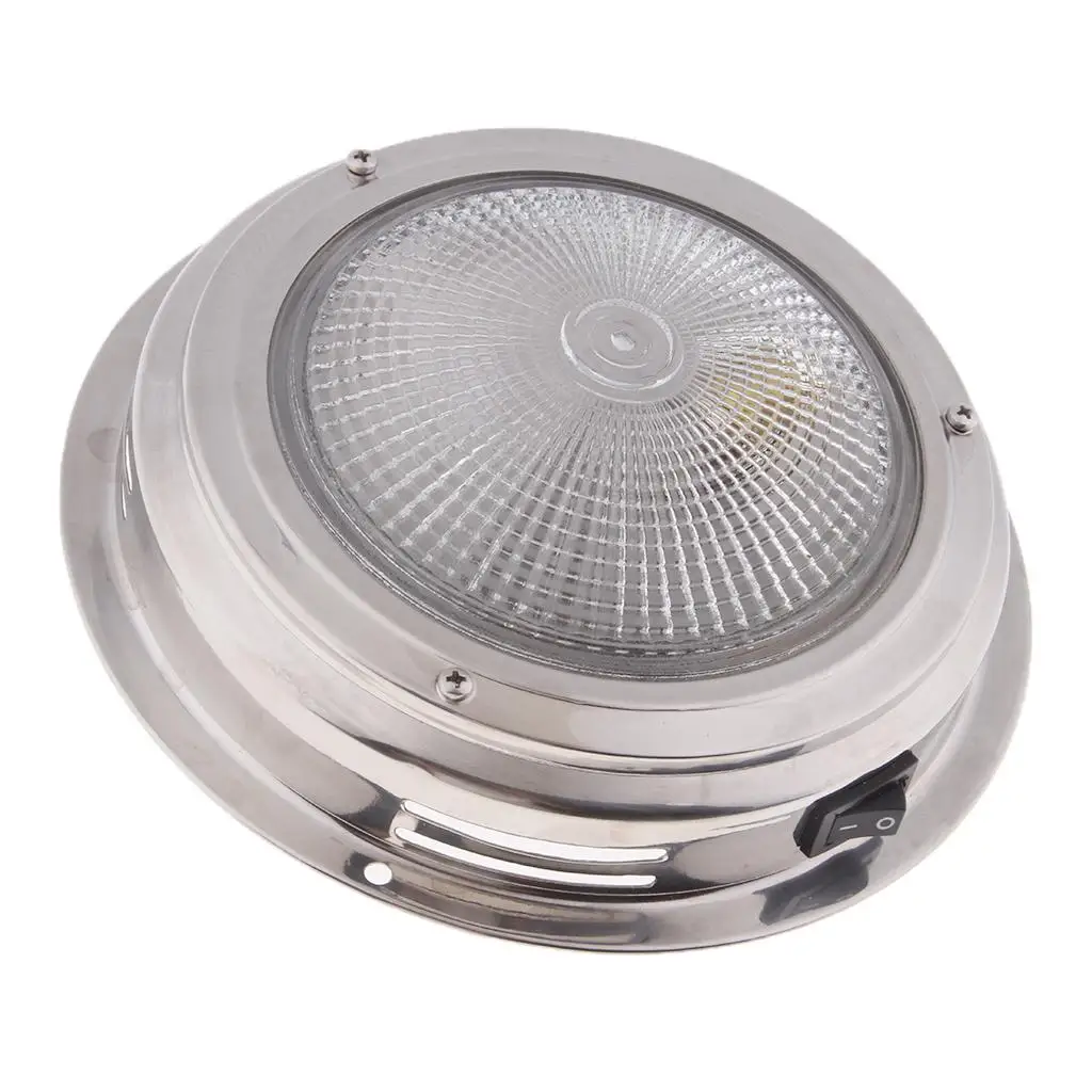 

6.7' Round LED Ceiling Dome Light, Stainless Steel Housing ,12V Warm Light