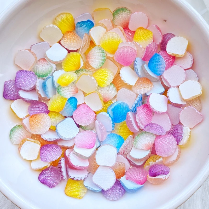 

40 шт. милая маленькая ракушка из смолы, ремесла с плоской задней стороной, кабошон, украшение, изготовление ювелирных изделий, шпилька, аксес...