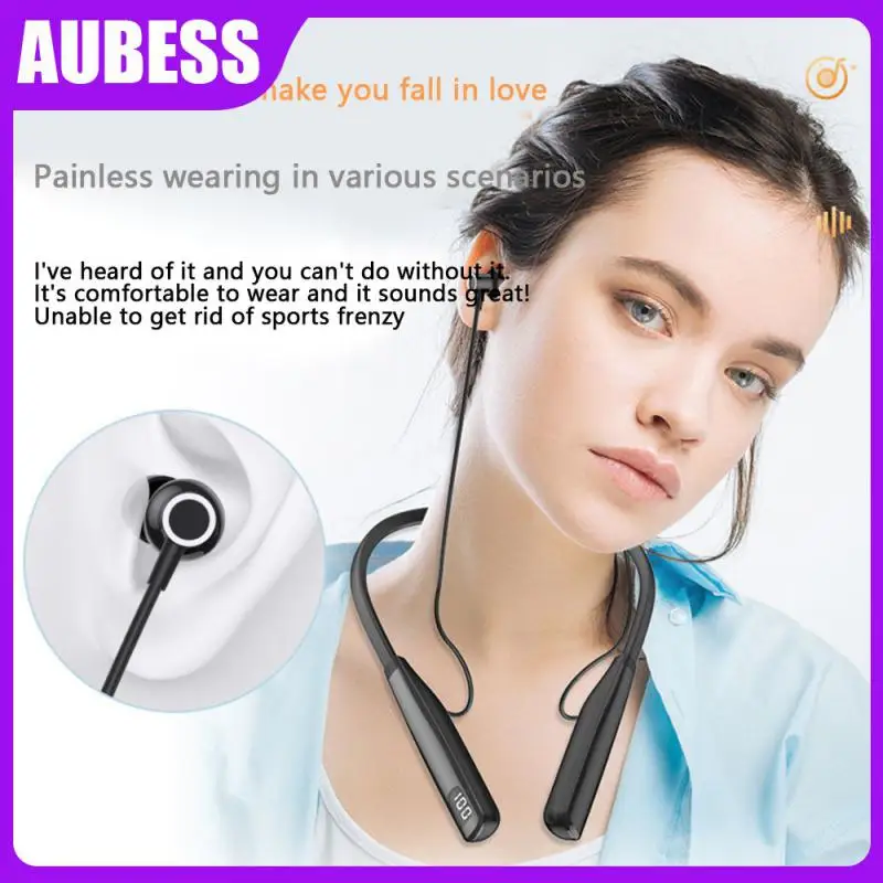 

Waterproof Earplugs Noise Reduction Headset Wireless Neck-hanging Sports Headset For Xiaomi New Headphone Earbuds Mini