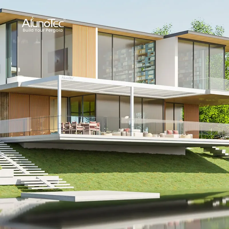 AlunoTec Современная автоматическая беседка для патио уличные арки