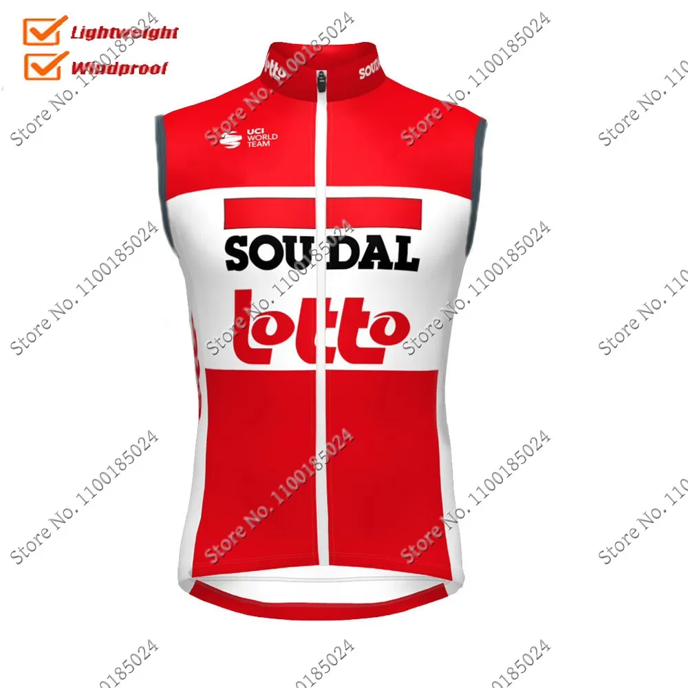 2022 красный ветрозащитный жилет Lotto Soudal Team легкий велосипедный без рукавов майка