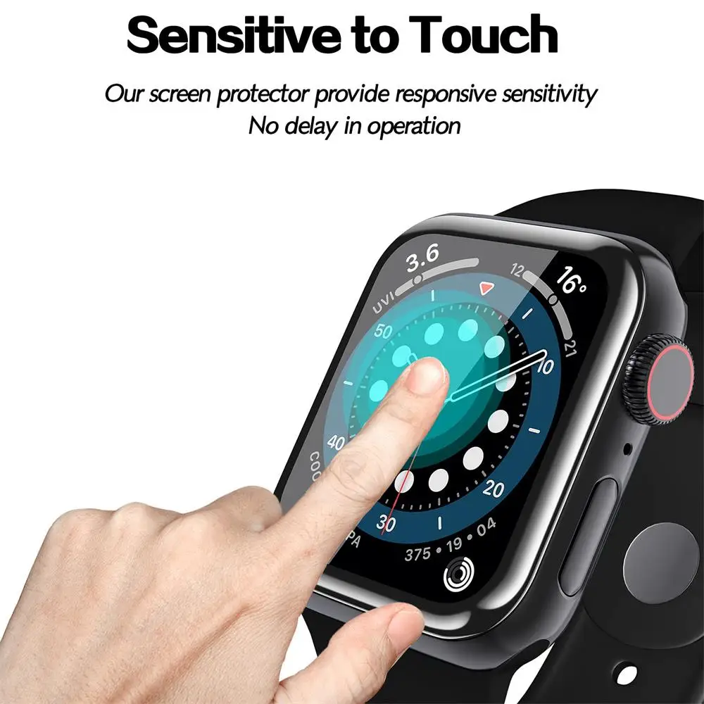 Фото Защитная пленка для Apple Watch серии 10, 46 мм, 42 мм, мягкая стеклянная защитная пленка для экрана, аксессуары для iWatch 10, 46 мм, 42 мм, 9D HD, полная защитная пленка №5