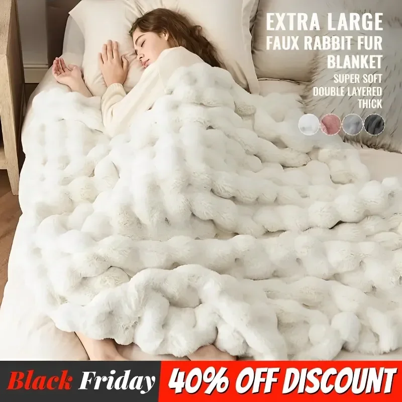 

Мягкое Роскошное Одеяло бежевого и белого цвета, утолщенные искусственные пушистые одеяла, одеяла для дивана, кровати, гостиной, искусственное одеяло