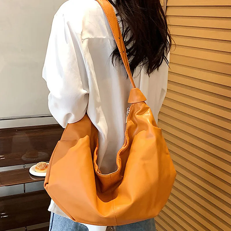 

High Capacity Soft Pu Leather Women's Crossbody Shoulder Bags Casual Luxury Designer Female Handbags Shopping Tote Travel Purses