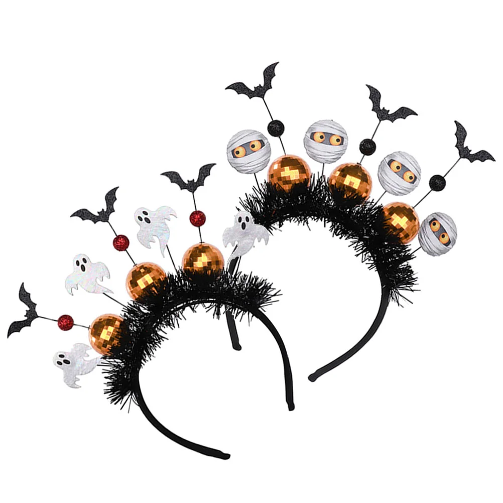 

2 Pcs Halloween Headband Funny Hairband Accessories Women Headbands Adults Party Kids Outfits Decor Headdress Dribble Elements