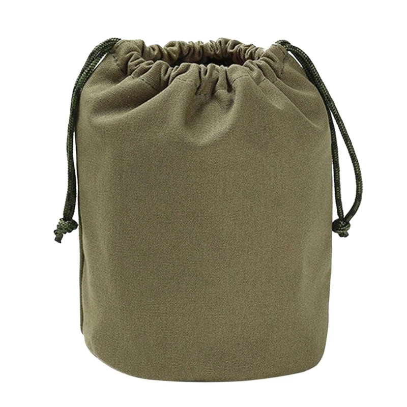 

E9LE Multipurpose Drawstring Bag Camping Tableware Storage Bag Outdoor Organizer