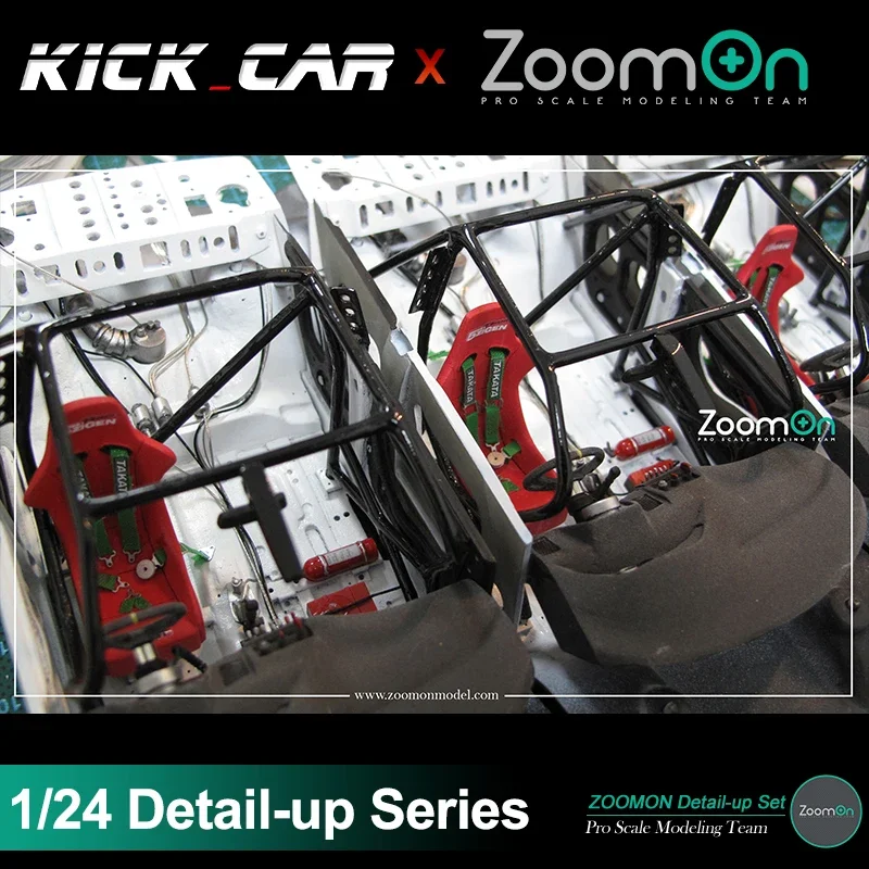 ZoomOn Z031 Модель автомобиля Смола Запчасти Невеста Zeta II Гоночное сиденье Детальный