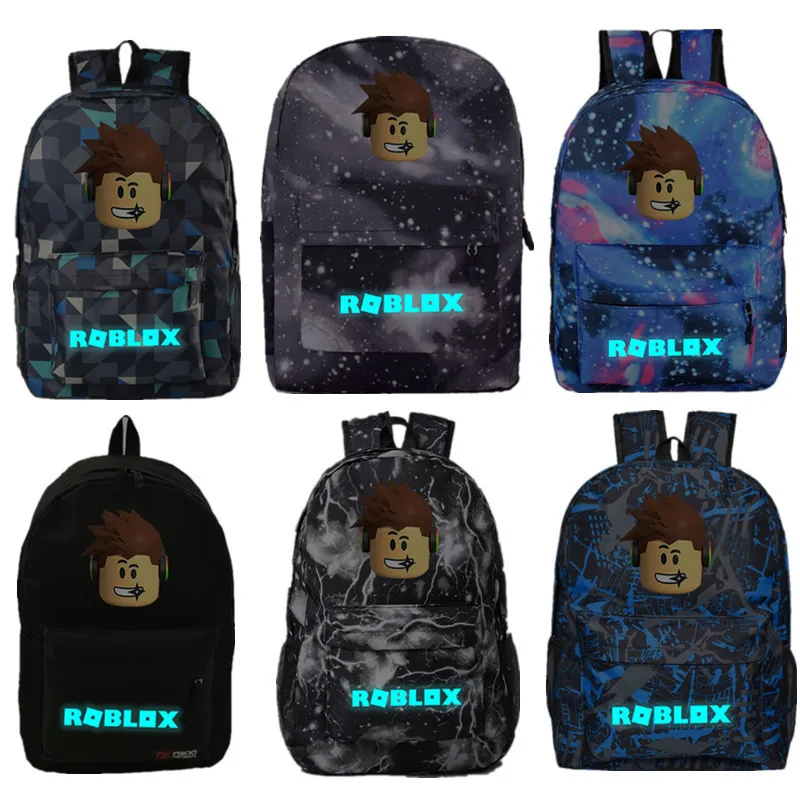 

Светящийся рюкзак для подростков Game Roblox, школьный портативный универсальный ранец для мальчиков-подростков, дорожная сумка через плечо с т...