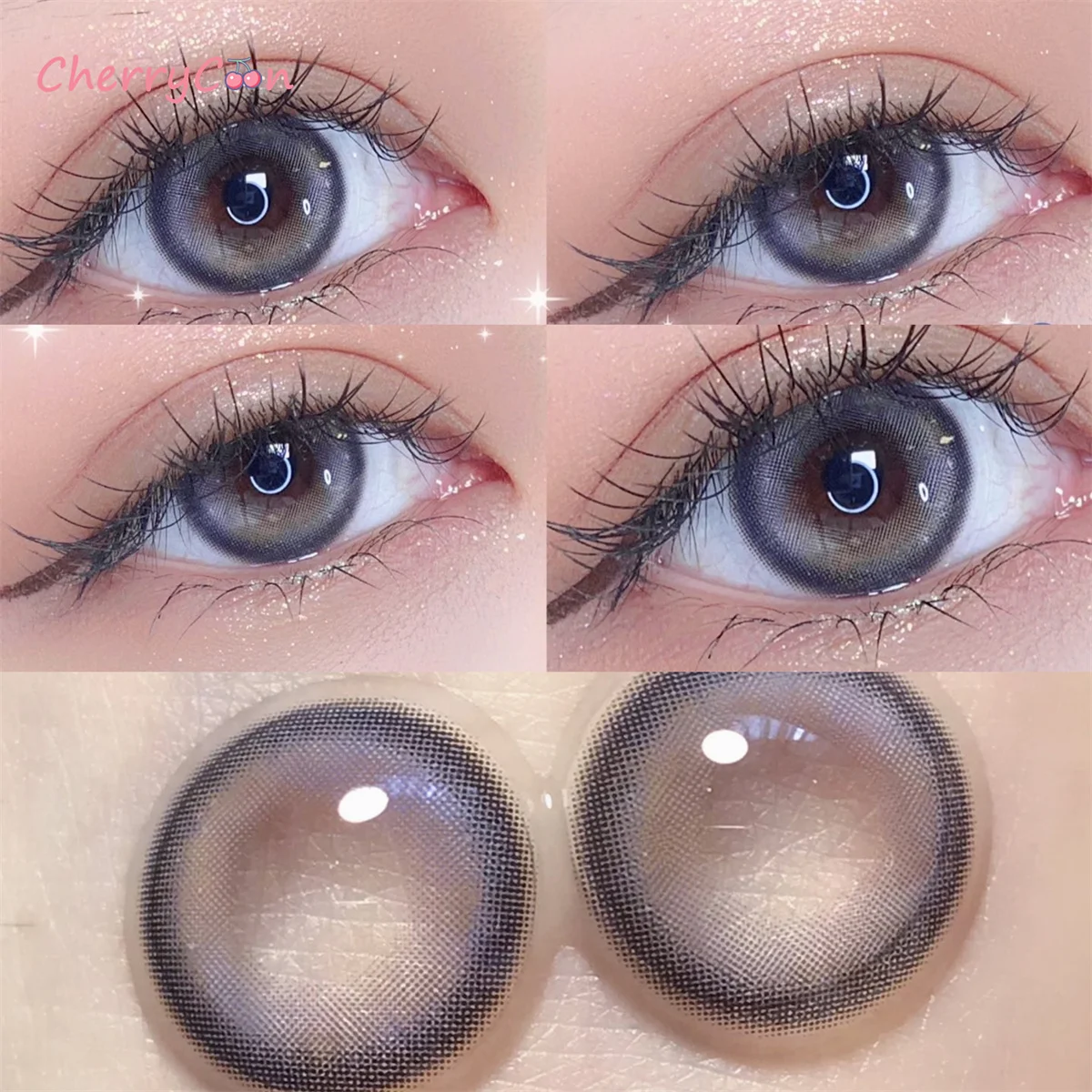 

CherryCon tear blue Новые популярные контактные линзы цветные мягкие для глаз большие красивые контактные линзы для зрачков при близорукости градусы 2 шт./пара