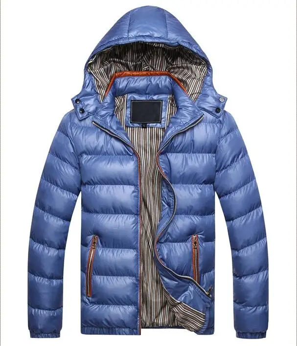 Hooded Cotton Jacket Youth Men's Light Cotton Padded Warm Thick Parkas Men Outwear Winter Coat  Brand Jacket More Styles