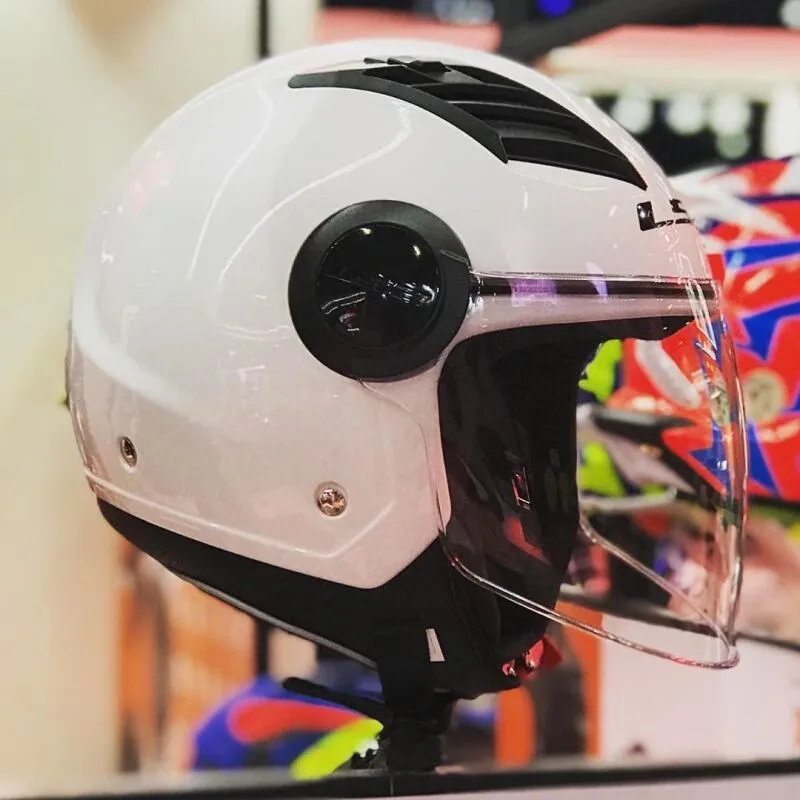 3/4 шлем LS2 с открытым лицом мотоциклетный полуперекрывающийся большого размера