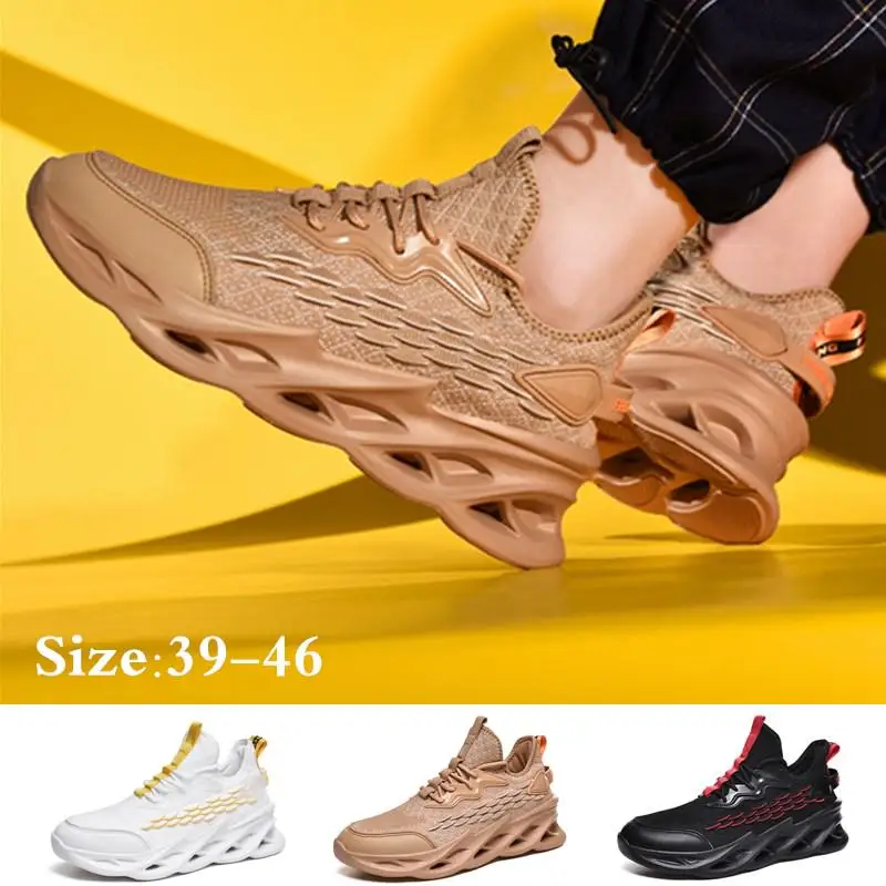 New Men's Fashion Breathable Running Sneaker Mesh Casual Light Running Increase Shoes