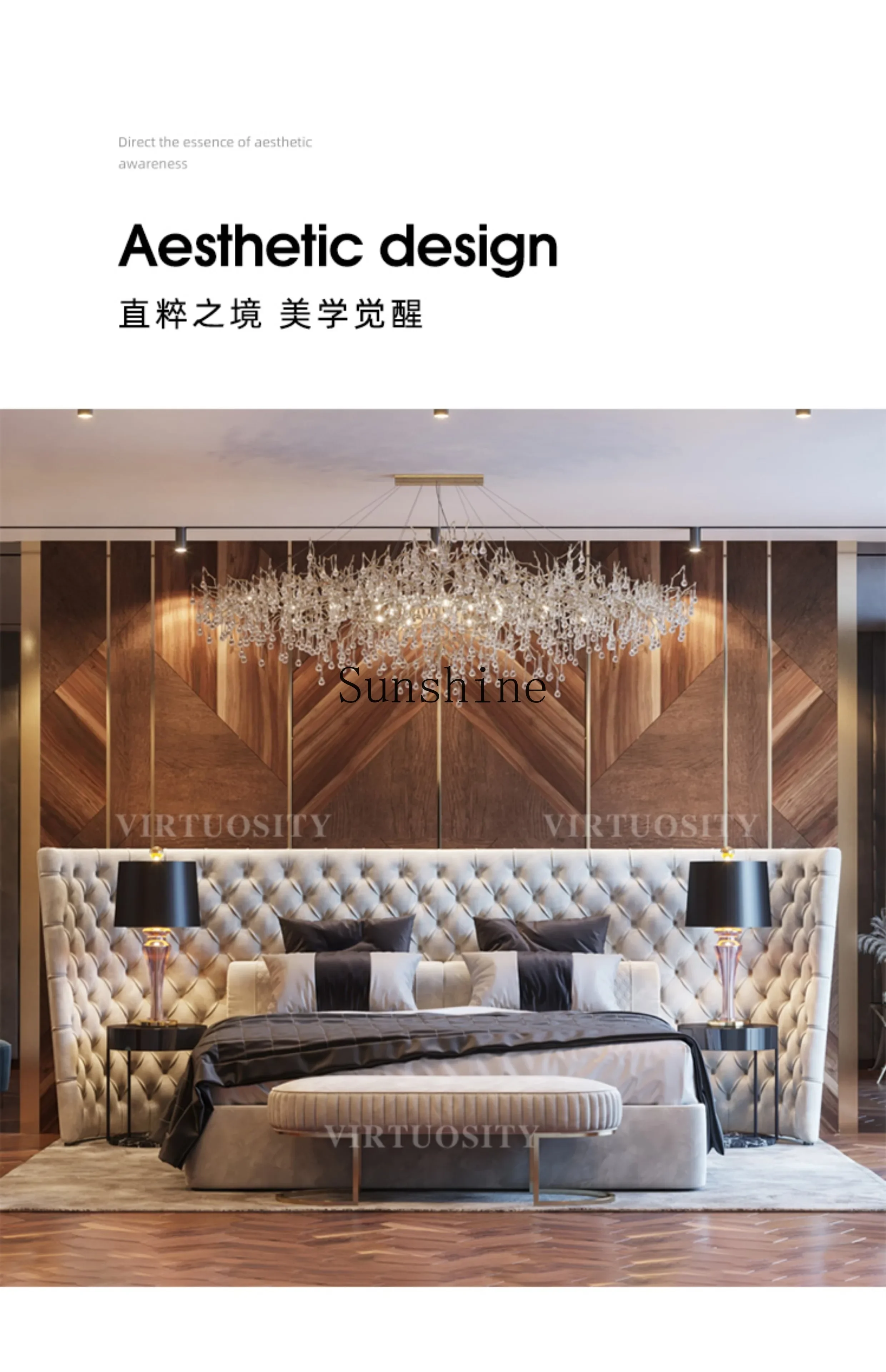 Итальянская главная спальня элитная атмосфера широкоэкранная кровать матовая