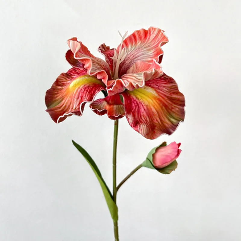 

Искусственные цветы ирис Uflower, розовый, белый, 45 см